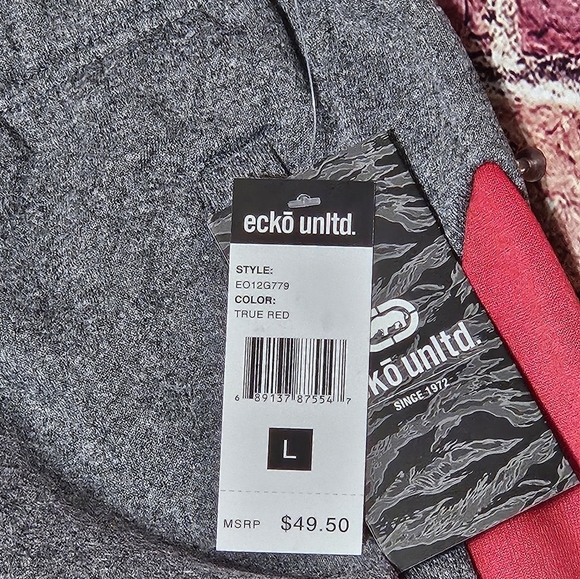 Ecko Unltd Gray and Red Joggers Mens Large - Picture 3 of 12